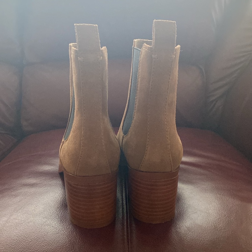 Cognac Suede Chelsea Boots - Picture 5 of 6